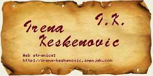 Irena Keskenović vizit kartica